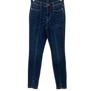 Judy Blue Skinny Fit Pleat Front Stretch Dark Wash Jeans Womens 1 / 25‎ JB82494